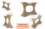 Parametric Wavy Wooden Furniture 18 - Table Design / CNC files for cutting