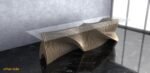 Parametric Wavy Wooden Furniture 31 - Dinner Table Design / CNC files for cutting