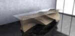 Parametric Wavy Wooden Furniture 31 - Dinner Table Design / CNC files for cutting