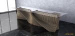 Parametric Wavy Wooden Furniture 31 - Dinner Table Design / CNC files for cutting