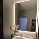 Frameless Rectangular Mirror, Minimalist mirror with additional functions touch-sensitive light switch mirror, Personalized settings