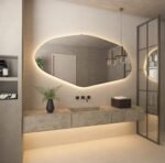 Sile Irregular Wall LED Mirror Asymmetrical Design Home Backlight Mirror Aesthetic Bathroom Mirror Unique Mirror