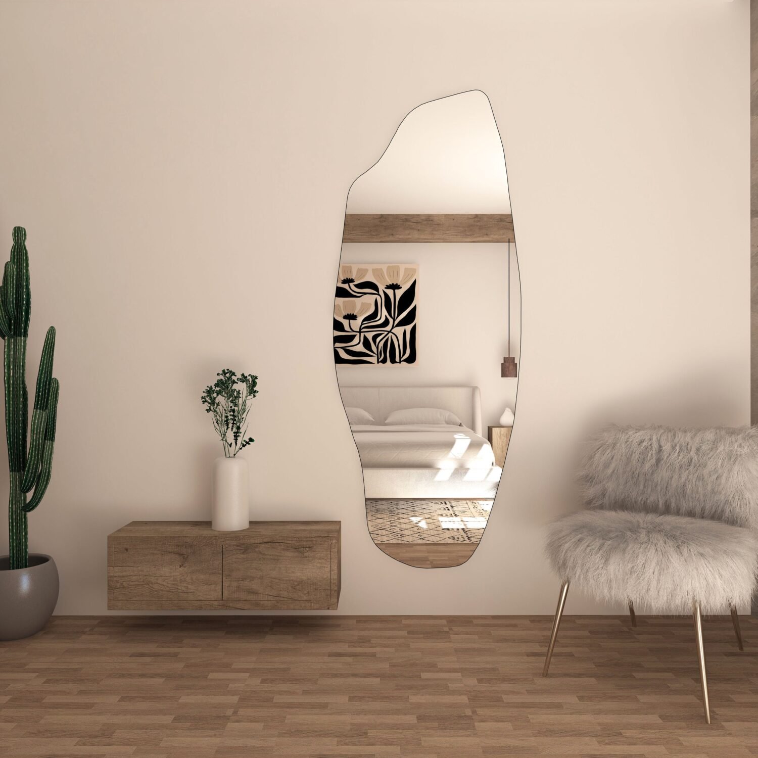 Dragos Irregular Mirror Home Decor Asymmetrical Unique Mirror Wall Design Aeshetic Mirror