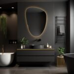 RGB LED MIRROR | Dimmable & Smartphone Control | Irregular Vanity Mirror | Large Wall Mirror with Lights | Modern Mirror |Backlit led Mirror