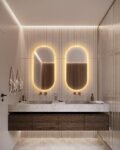 Oval Mirror LED, Mirror for Bathroom Bedroom, Aesthetic Irregular Decorative Mirror, Asymmetrical Mirror, Vanity Mirror, Makeup Mirror