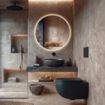 Round LED Bathroom Mirror, Circle Mirror with Lights, Illuminated Vanity Wall Mirror