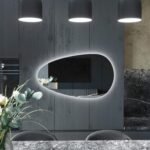 Asymmetrical,Bathroom, Washbasin Mirror, Led, Decorative Mirror, Led Mirror, Mirror,Touch Led , Touch Switch