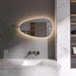 Asymmetrical,Bathroom, Washbasin Mirror, Led, Decorative Mirror, Led Mirror, Mirror,Touch Led , Touch Switch
