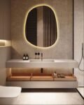 Irregular Led Mirror, Asymmetrical Illuminated Wall Mirror, Aesthetic Home Decor, Illuminated Bathroom Mirror, Hallway Led Wall Mirror