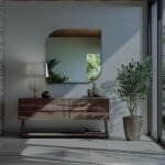 Modern Curved Corner Square LED Mirror - Stylish Backlit Wall Mirror for Bathroom, Bedroom, Vanity - Unique Frameless Mirror with Soft Glow