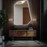 Asymmetrical Irregular Shaped LED Mirror - Tall Big Huge Modern Backlit Wall Mirror Bathroom, Bedroom, Hallway - Unique Curved Vanity Mirror SemirrorLed