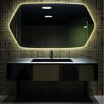 Hexagonal LED Mirror - Modern Backlit Wall Mirror for Bathroom, Bedroom, Vanity - Unique Geometric Frameless Mirror - Stylish Design Decor SemirrorLed