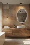 Led İrregular bathroom mirror - asymmetric mirror - modern mirror with LED backlight - bathroom mirror with LED light - Wall Mirror