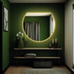 Half Circle LED Mirror - Modern Wall Mounted Lighted Mirror for Bathroom, Bedroom Entryway Decor - Half Moon Semi Circle LED Radius Mirror