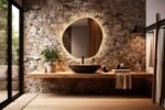 bathroom mirror with LED light - wall LED mirror - Led İrregular bathroom mirror - asymmetric mirror - modern mirror with LED backlight